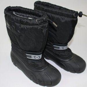 Sorel Black Insulated Warm Lining Winter Snow Boots Womens Size 6